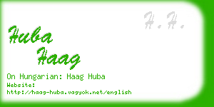 huba haag business card